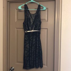 Black metallic accented dress